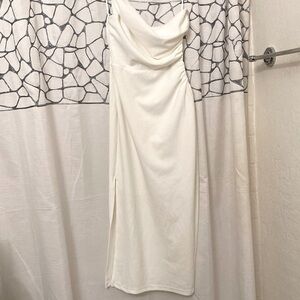 Saints + Secrets One-Shoulder Midi Dress w/Slit Size:LARGE
